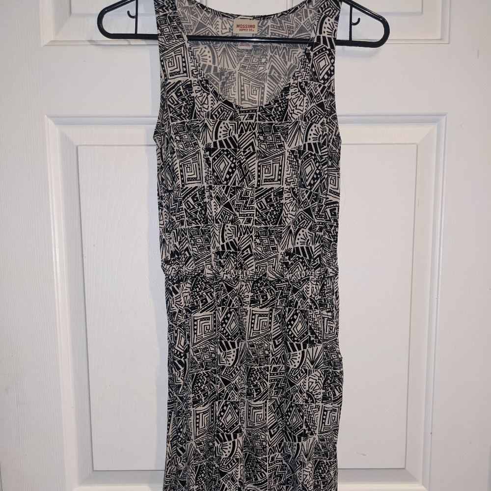 Black and white dress with back cut out
